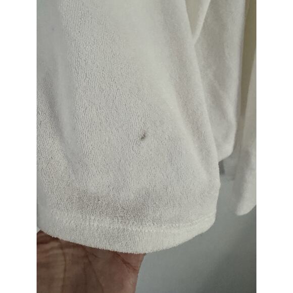 NWD Stoney Clover Target White Terry Pullover 1/2 Zip Sweatshirt Size 1X - Picture 5 of 7